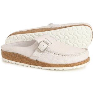 NEW Birkenstock Buckley White  Leather CLogs Loafers 41 Womens 10